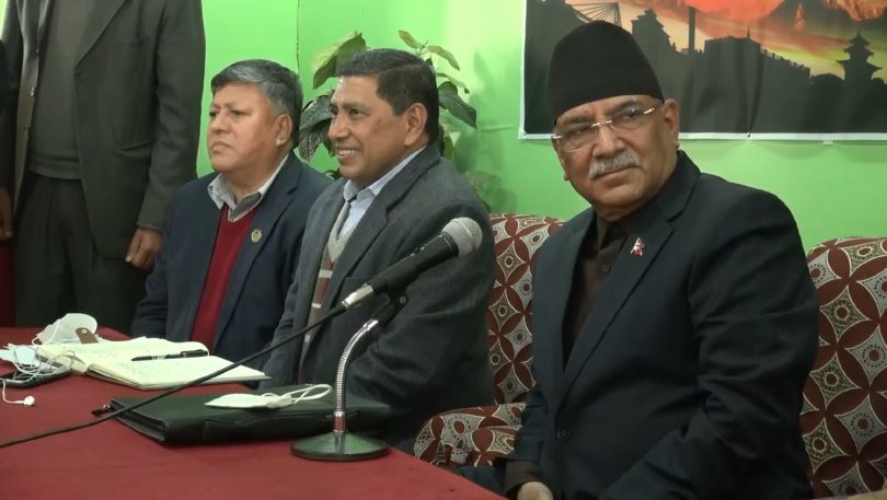 नेकपा प्रचण्ड–नेपाल बैठक:जस्तोसुकै परिस्थिति आए पनि पछि नहट्न