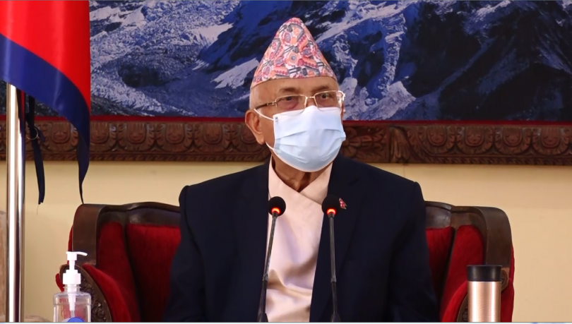 राष्ट्रपतिप्रति कांग्रेस सभापति शेर बहादुर देउवाले प्रयोग गरेको भाषाप्रति प्रधानमन्त्री केपी ओलीको आपत्ती