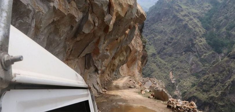 भारतले धारचुला–लिपुलेक सडक खण्ड विस्तार गर्ने क्रममा नेपाल तर्फको बाटोमा क्षति