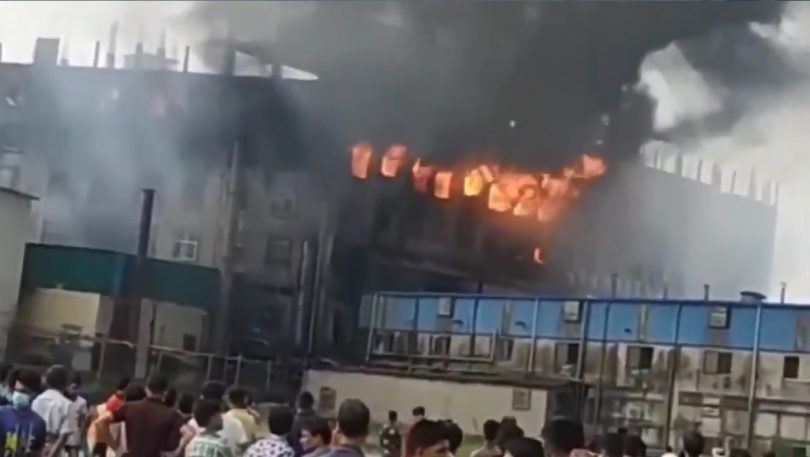 खाद्यान्न प्रशोधन कारखानामा आगलागी हुँदा कम्तीमा ५२ जनाको मृत्यु