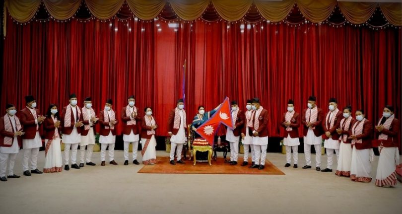 टोकियो ओलम्पिकमा सहभागी हुने नेपाली टोलीलाई राष्ट्रपतिद्वारा बिदाइ
