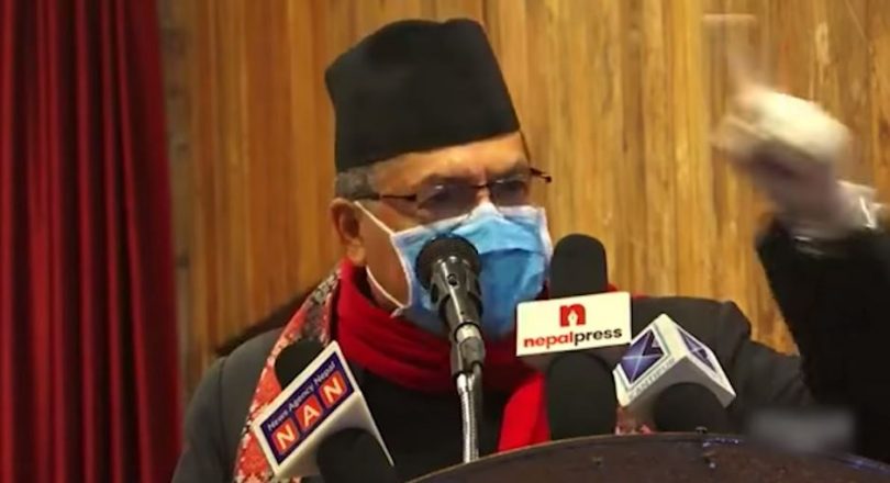 नेकपा एमाले बिखण्डनतर्फ जान लागेकाले अव माथि उठ्न नसक्ने झलनाथ खनालको तर्क