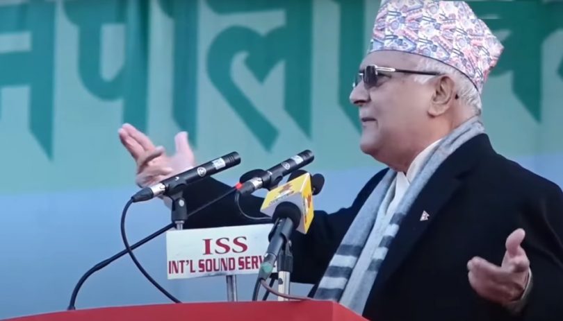 पुष्पकमल दाहाल र माधव नेपालप्रति संकेत गर्दै केही साना दललाई सरकारबाट हटनुपर्ने ओलीको धारणा