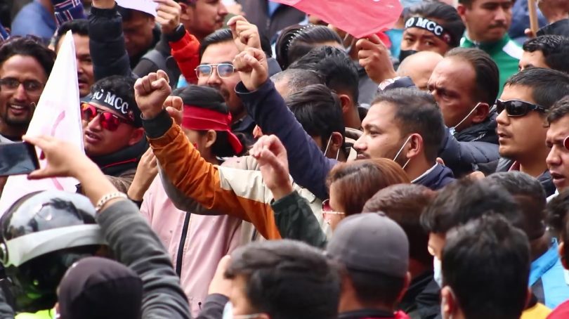 एमसीसी सम्झौता संसदमा पेश गरेको विरोधमा शुक्रबार पनि काठमाडौंमा प्रदर्शन