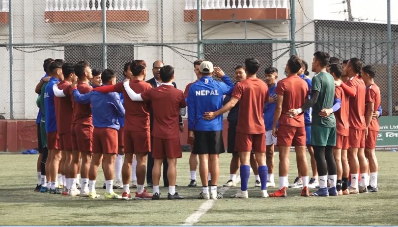 थाइल्यान्डसँग हुुने अन्तर्राष्ट्रिय मैत्रीपूर्ण खेलको तयारीमा नेपाली राष्ट्रिय फुटबल टिम