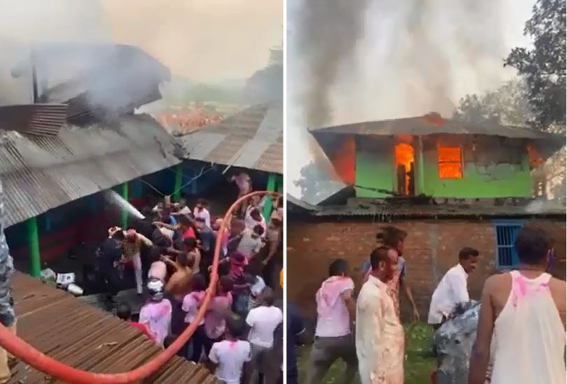 रंगेलीमा भिषण आगलागी