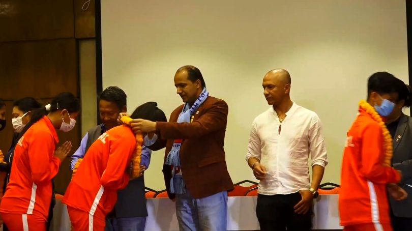 भारतमा हुने यू १८ साफ महिला च्याम्पियनसिपमा सहभागिता जनाउने नेपाली टिमको बिदाई