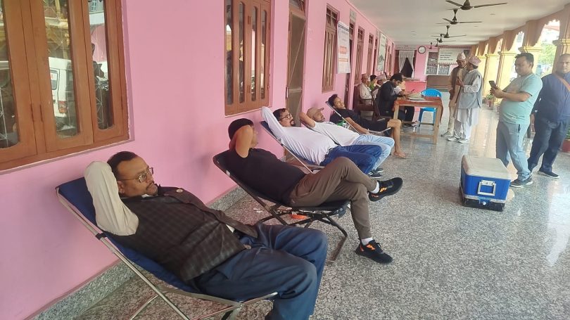 मुक्तिधाममा रक्तदान कार्यक्रम सम्पन्न, २६ जनाद्वारा जीवनदान