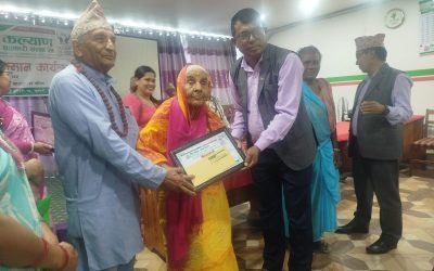 किशान कल्याण सहकारीद्वारा ३९ जेष्ठ मातालाई सम्मान