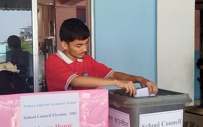 नेतृत्व विकासका लागि विश्व आदर्श एकेडेमीमा वार्षिक विद्यार्थी निर्वाचन